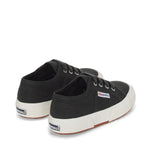 Superga 2750 Kids Jcot Classic Sneakers - Black Bristol Avorio. Back view