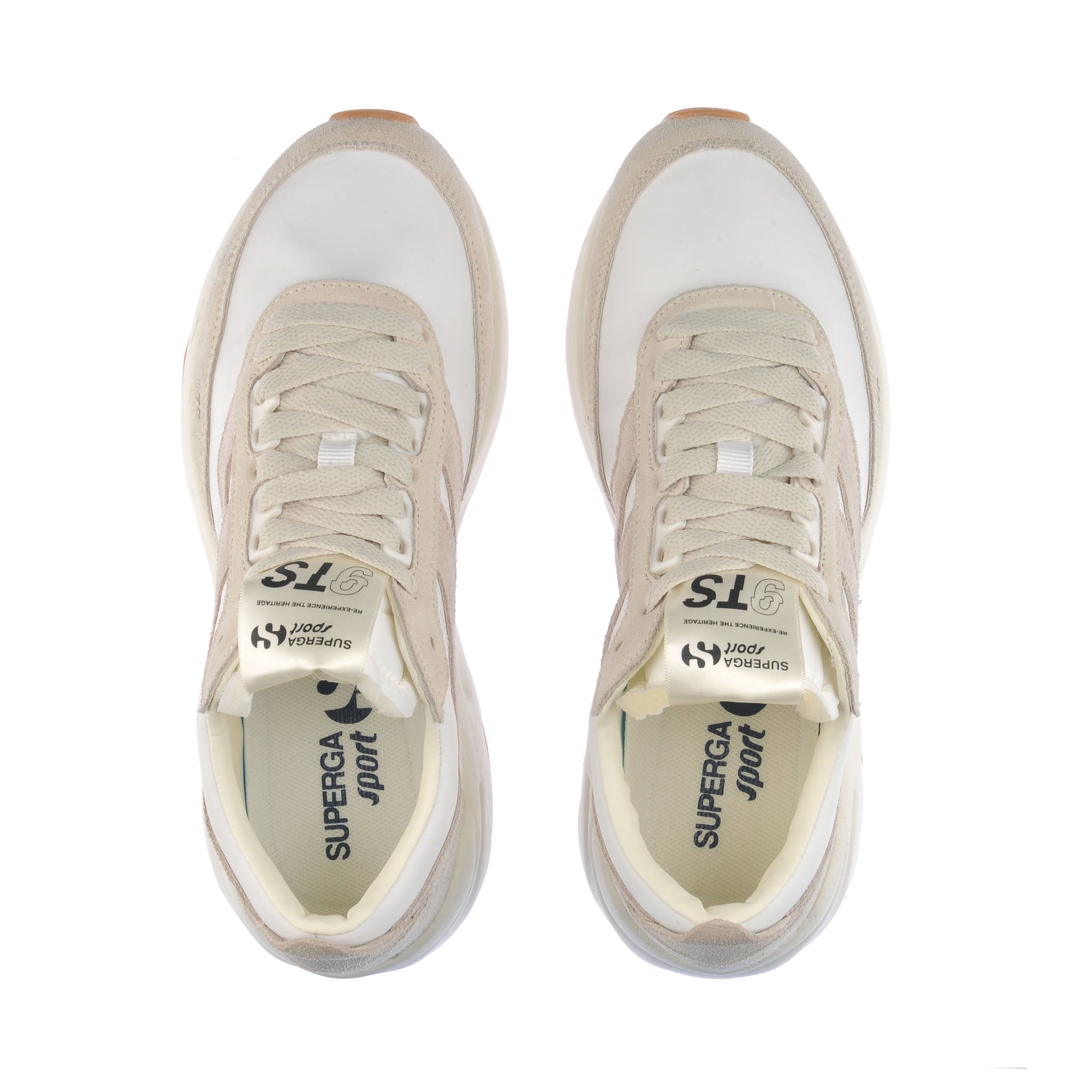 4089 Training 9Ts Slim Suede Sneakers - White Avorio Beige Lt Gum
