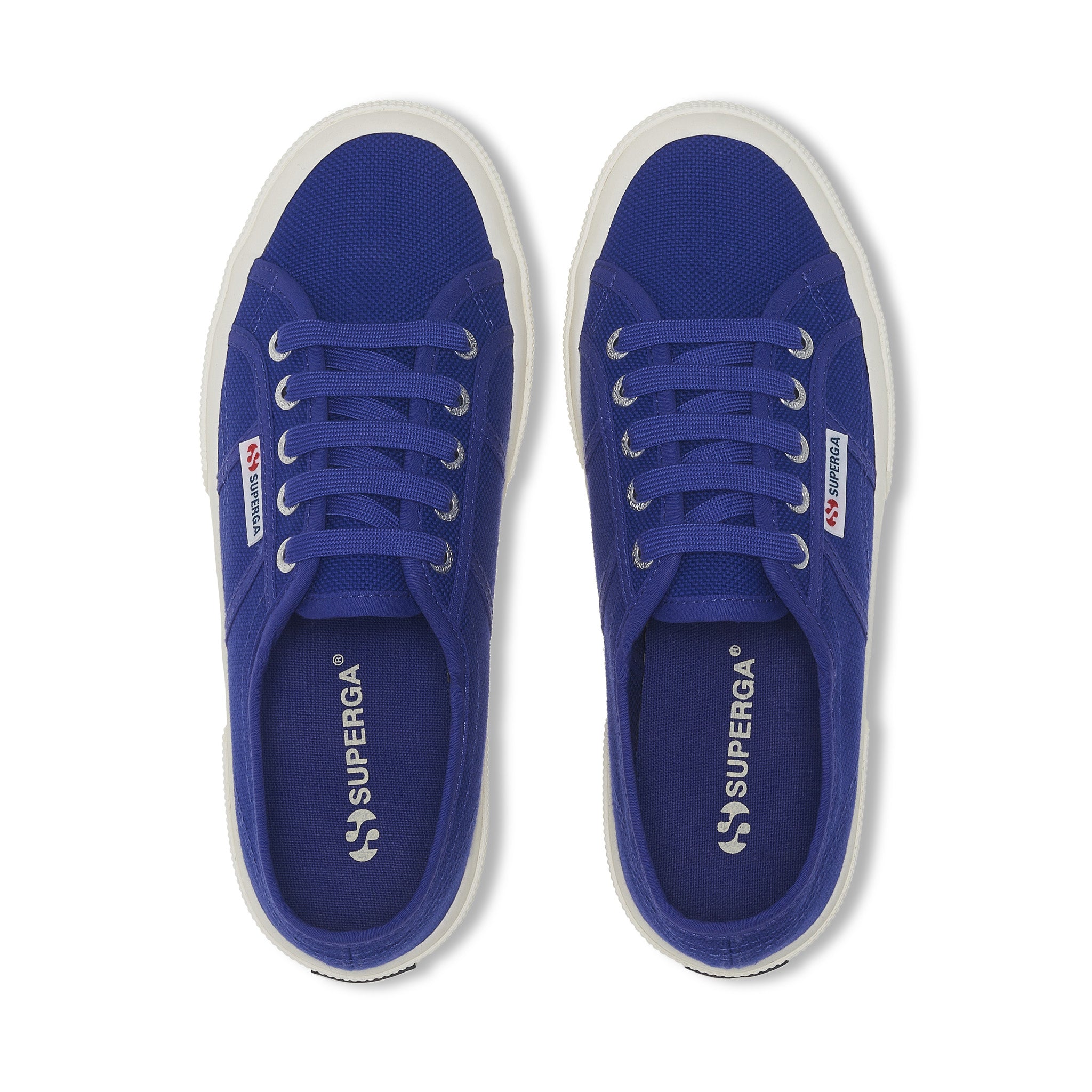 Superga 2750 Cotu Classic Sneakers - Blue Spectrum Avorio. Top view.