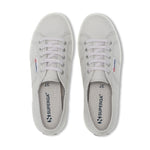 Superga 2950 Cotu Sneakers - Grey Silver Avorio. Top view.