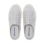 Superga 2402 Mule Sneakers - Grey Silver Avorio. Top view.