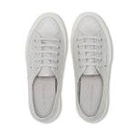 Superga 2750 Pearl Matte Canvas Sneakers - Grey Silver Avorio. Top view.