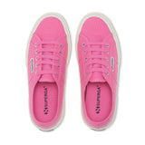 Superga 2750 Cotu Classic Sneakers - Pink Fuchsia Avorio. Top view.