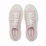 Superga 2631 Stripe Platform Sneakers - Pinkish Avorio. Top view.