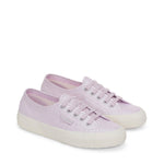 Superga 2750 Pearl Matte Canvas Sneakers - Violet Lilla Avorio. Front view.