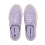 Superga 2750 Cotu Classic Sneakers - Violet Lilla Avorio. Top view.