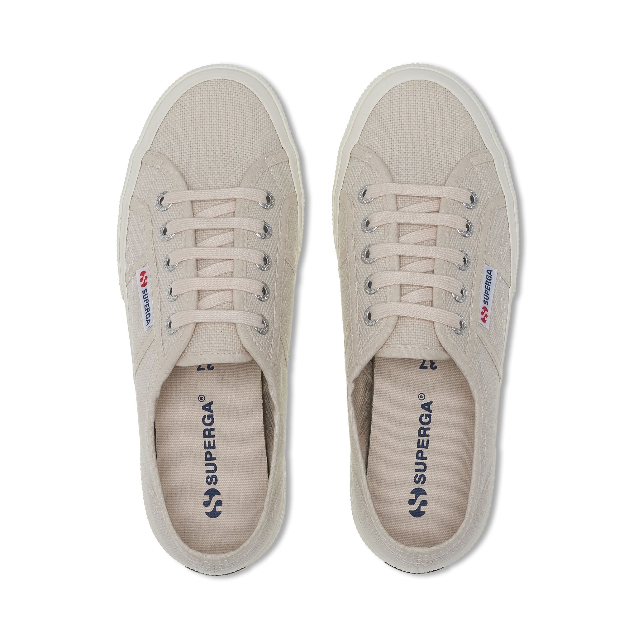 Superga 2750 Cotu Classic Sneakers - Beige Light Avorio. Top view.