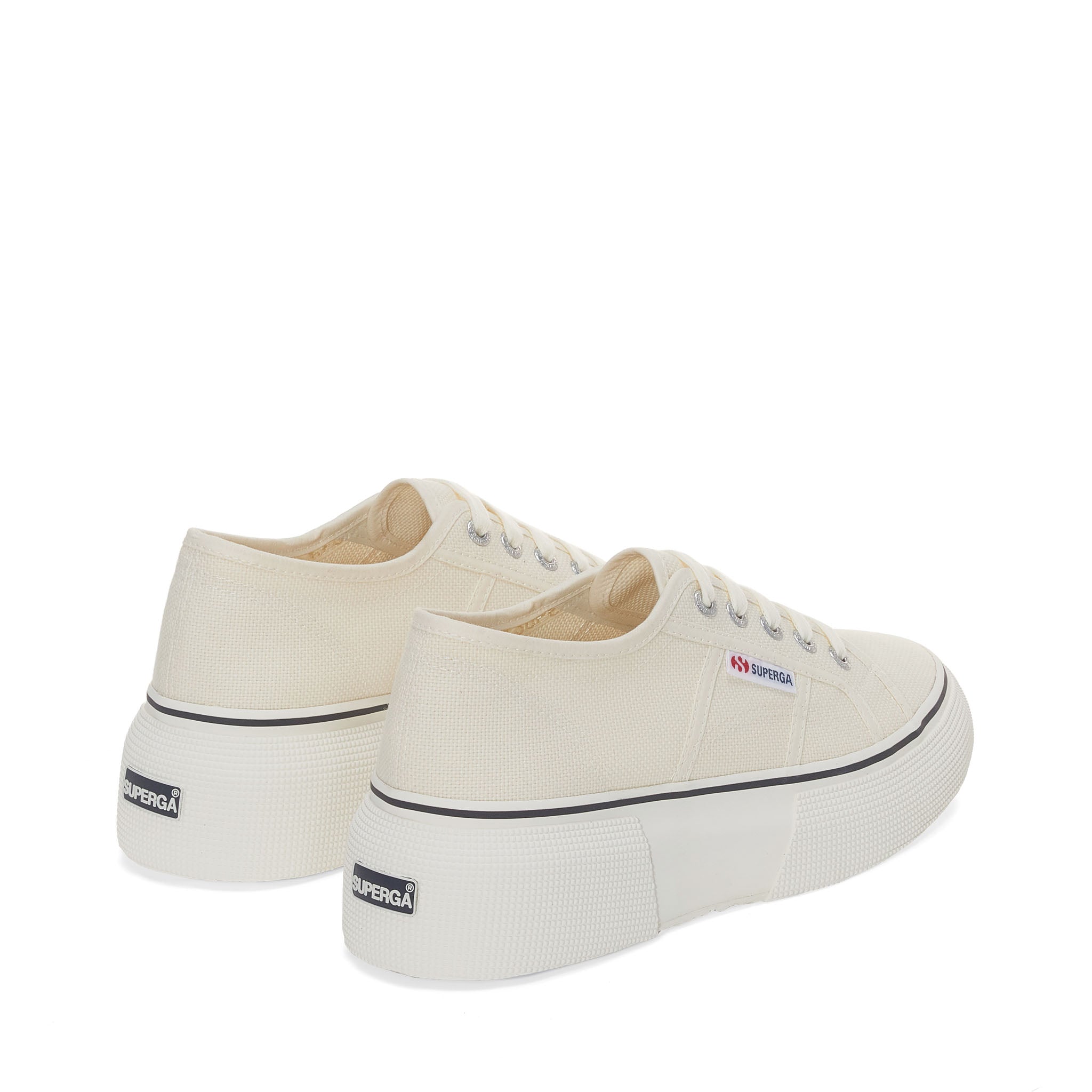 Superga 2287 Bubble Sneakers - Beige Natural Avorio. Back view