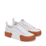 Superga 2660 Stripe Big Bumpers Sneakers - White Gum. Front view.