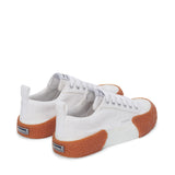 Superga 2660 Stripe Big Bumpers Sneakers - White Gum. Back view.