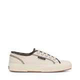 Superga 2294 Drill Overlock Stitching Sneakers - Raw Off White. Side view.