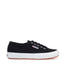 Superga 2750 Cotu Classic Sneakers - Black White. Side view.