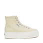 Superga 2708 High Top Sneakers - Beige. Side view.