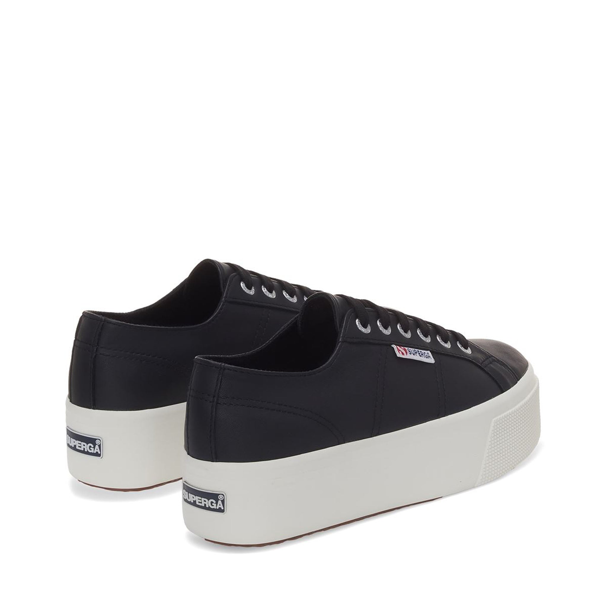 Superga black sales trainers womens