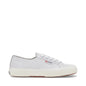 Superga 2750 Unlined Nappa Sneakers - Optical White. Side view.