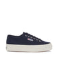 Superga 2740 Platform Sneakers - Navy. Side view.