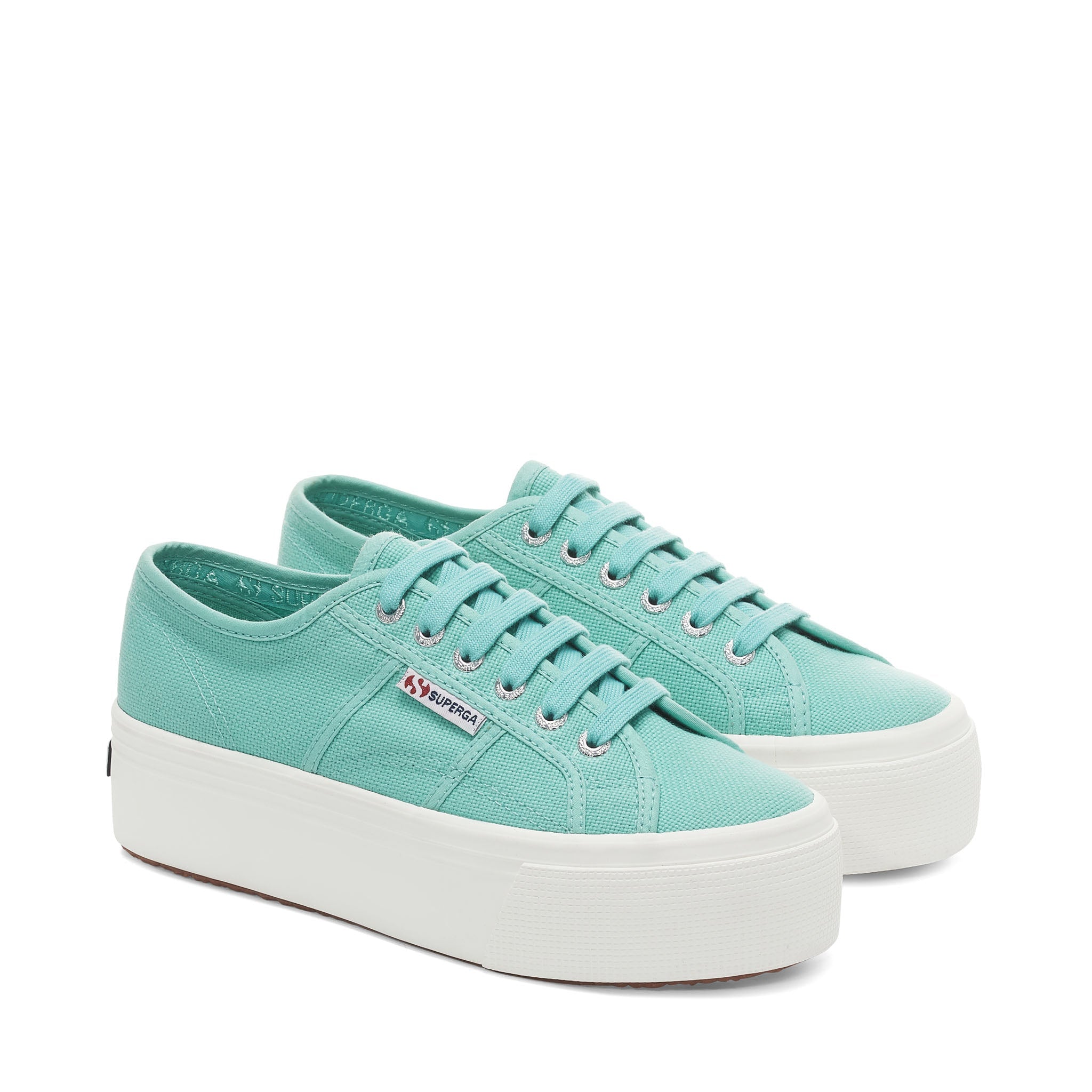 Blue cheap superga platform