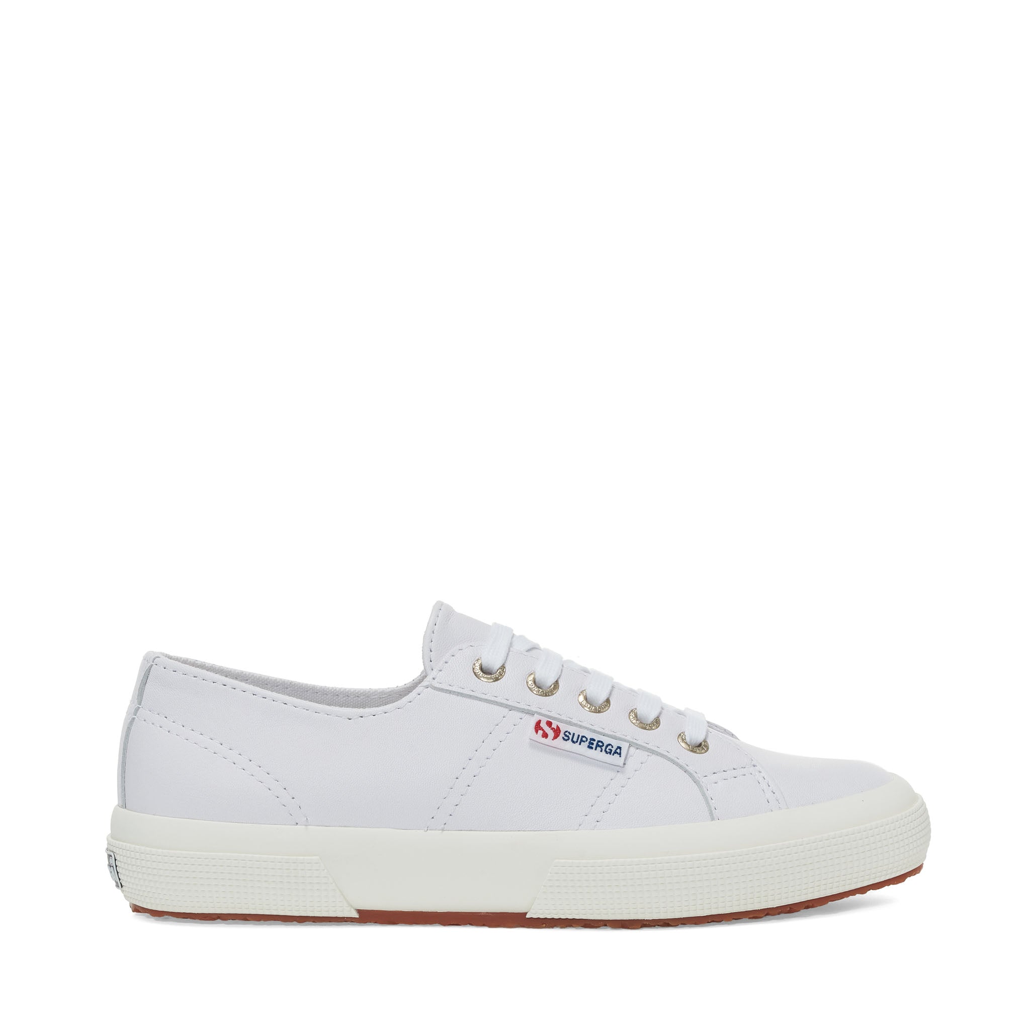 Superga 2750 Nappa Sneakers - Optical White Avorio. Side view.