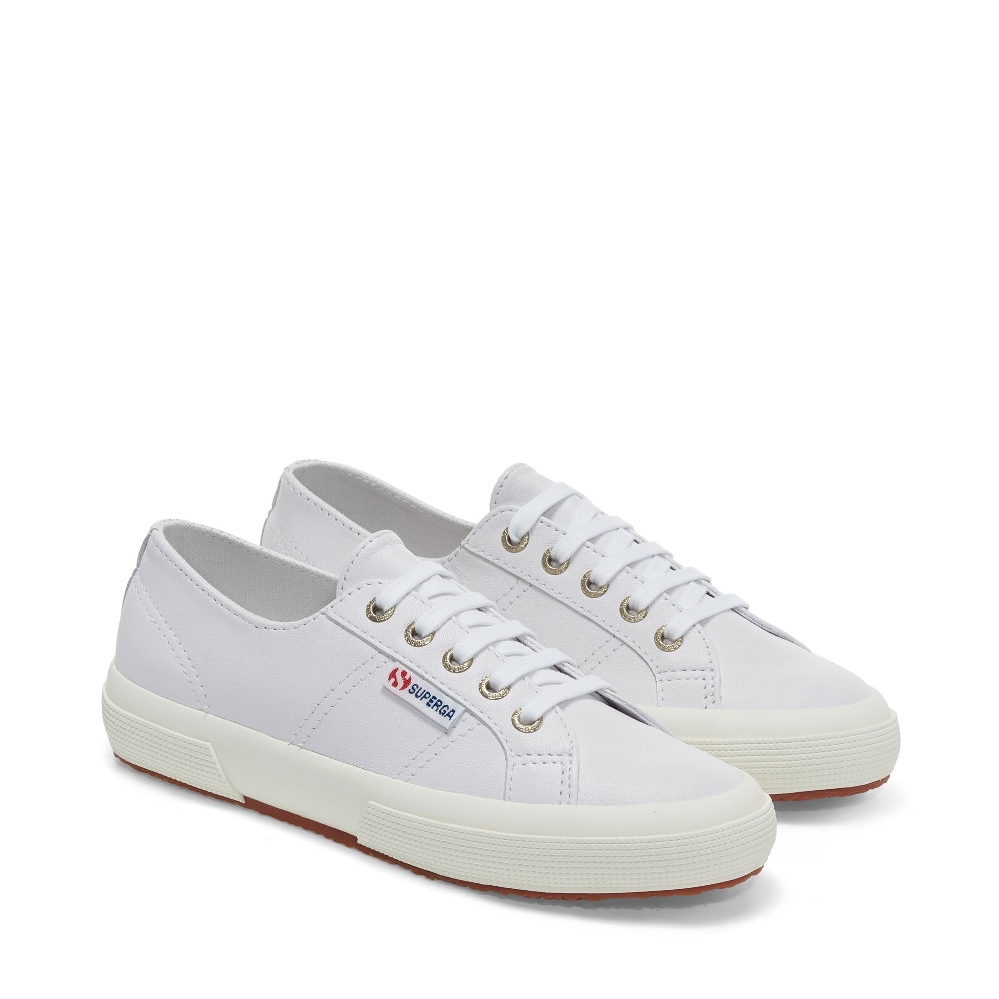 Superga 2750 Nappa Sneakers - Optical White Avorio. Front view.