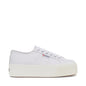 Superga 2790 Nappa Sneakers - Optical White. Side view.