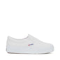 Superga 2740 Platform Slip-on Sneakers - White. Side view.